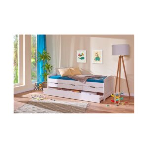 Funktionsbett "Aus eins mach zwei" 90x190 - Weiss