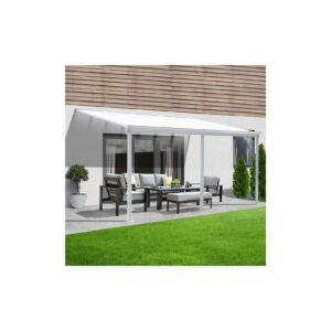 HOME DELUXE Terrassenüberdachung SOLIS - 495 x 303 x 226 / 278 cm Weiß