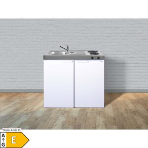 Stengel Küchen Kitchenline MK 100 weiß - Elektrokochfeld links