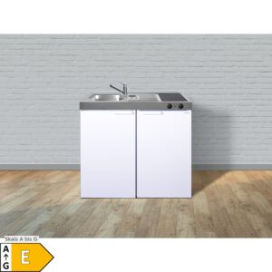 Stengel Küchen Kitchenline MK 100 weiß - Glaskeramikkochfeld rechts