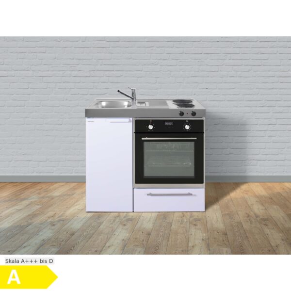 Stengel Küchen Kitchenline MKB 100 weiß - Elektrokochfeld rechts