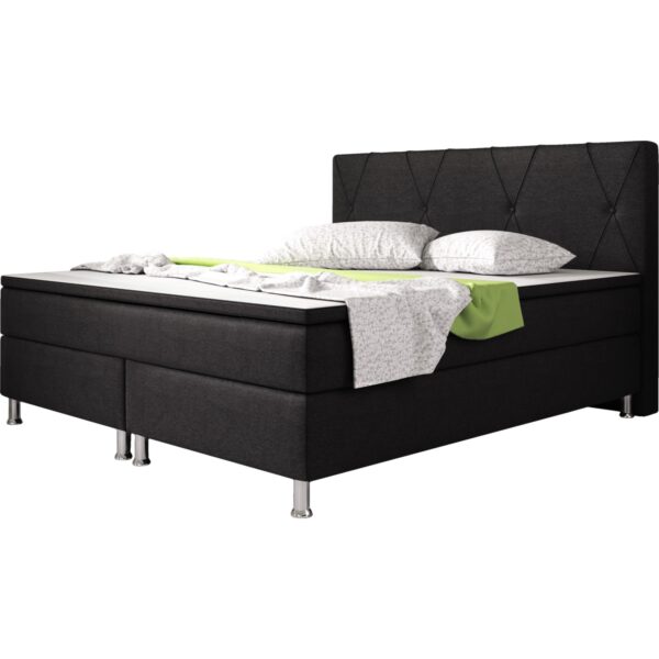 Inter Handels Boxspringbett Boston 180x200 cm schwarz