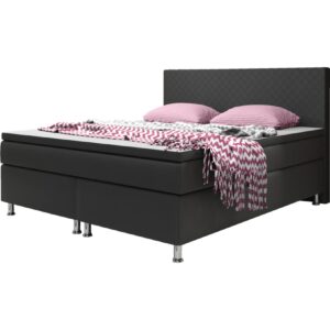 Inter Handels Boxspringbett Madrid 180 x 200 cm schwarz