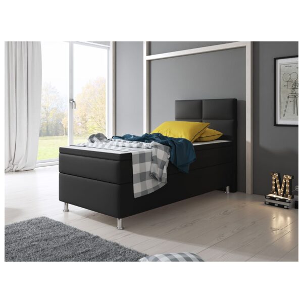 Inter Handels Boxspringbett Miami 90x200 cm schwarz