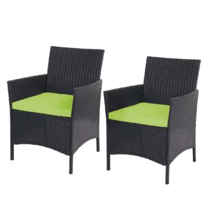 2er-Set Poly-Rattan Gartensessel Hamar