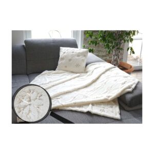 Set Kuscheldecke + Deko-Kissen Schnee