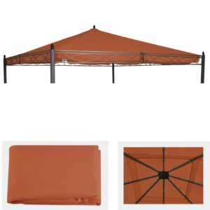 Ersatzbezug für Dach Pergola Pavillon Calpe 4x4m ~ terracotta-braun