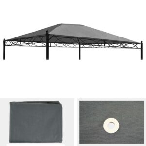 Ersatzbezug für Dach Pergola Pavillon Calpe 4x3m ~ grau