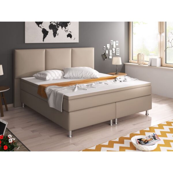 Inter Handels Boxspringbett Oslo 180x200 cm Kunstleder muddy