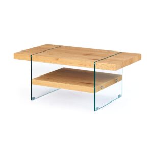 Inter Link Couchtisch Benina aus Holz und Glas