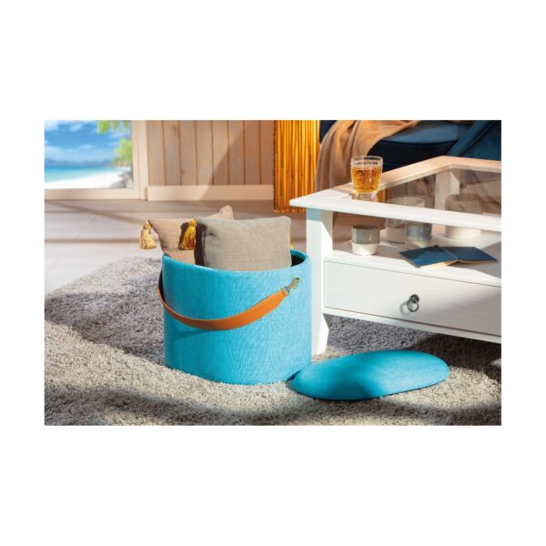 Inter Link Hocker Dilia mit Stauraum und Griff in Ocean Blue