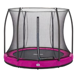 Salta Trampoline - Comfort Edition Ground - rund - Ø251cm - Schutzrand Pink