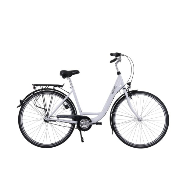 HAWK City Wave Premium White Damen 26 Zoll - Fahrrad mit 3-Gang Shimano Nabenschaltung