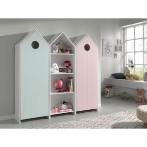 Vipack CASAMI Set 3-teilig - 1x Schrank 1-türig mit Front in Pink