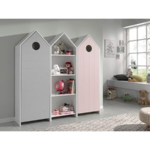 Vipack CASAMI Set 3-teilig - 1x Schrank 1-türig mit Front in Pink