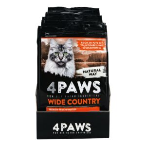 4 PAWS Katzentrockennahrung Pute 400 g