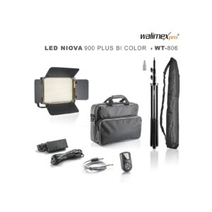 Walimex pro LED Niova 900 Plus Bi Color 54W Set mit  WT-806 Stativ