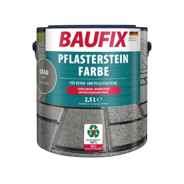 BAUFIX Pflasterstein Farbe grau matt