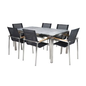 Greemotion Edelstahl Dining Set Sydney 7-teilig