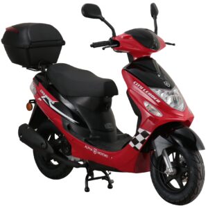 Alpha Motors Motorroller CityLeader 50 ccm 45 kmh EURO 5 rot inkl. Topcase