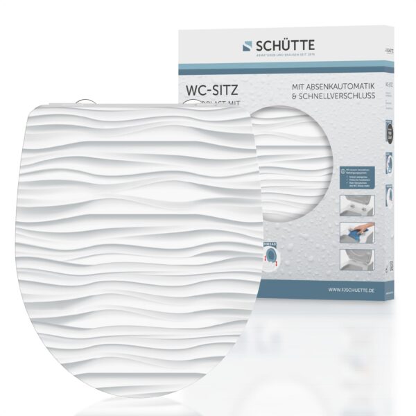 Schütte Duroplast HG WC Sitz WHITE WAVE