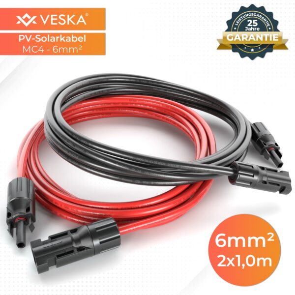 Solar Kabel MC4 6mm Set -versch. Ausführungen