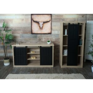 Wohnzimmerset aus Schrank und Sideboard MCW-K75