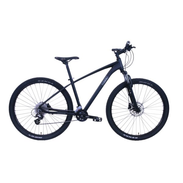 HAWK Trail One 29" L - Mountainbike Schwarz I Offroad Fahrrad mit Zoom Federgabel & Aluminiumrahmen I Mountainbike 29 Zoll I Microshift 9 Gang Schaltung