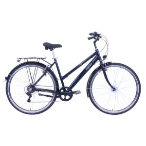 HAWK Citytrek Easy Blau - Damen 28 Zoll - Leichtes Stadtfahrrad mit 7-Gang Shimano Kettenschaltung & Nabendynamo