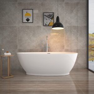 HOME DELUXE Freistehende Badewanne DELIA