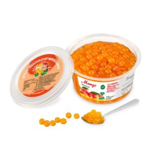 Bubble Tea Bubbles Mango Fruit Pearls im Becher 450 g - Inhalt: 2 Flaschen