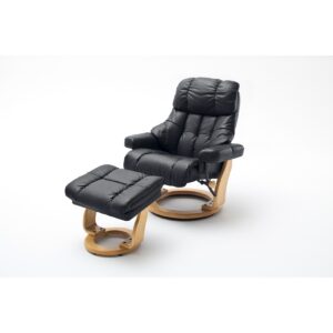 iNNoSeat by MCA + CALGARY XXL Relaxer 180 mit Hocker - versch. Ausführungen - schwarz natur