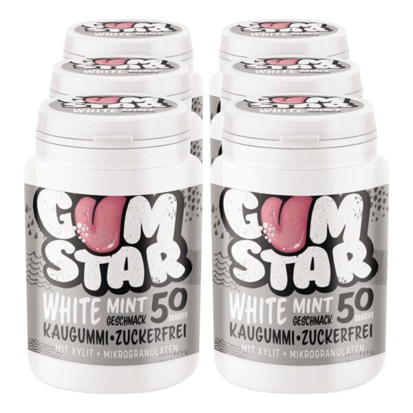 Gumstar White Mint Kaugummi 50 Stück