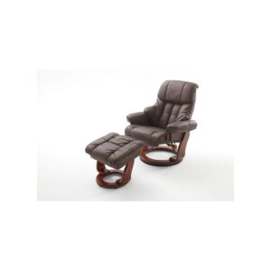 iNNoSeat by MCA + CALGARY Relaxer mit Hocker - versch. Farben - Braun/Walnuss