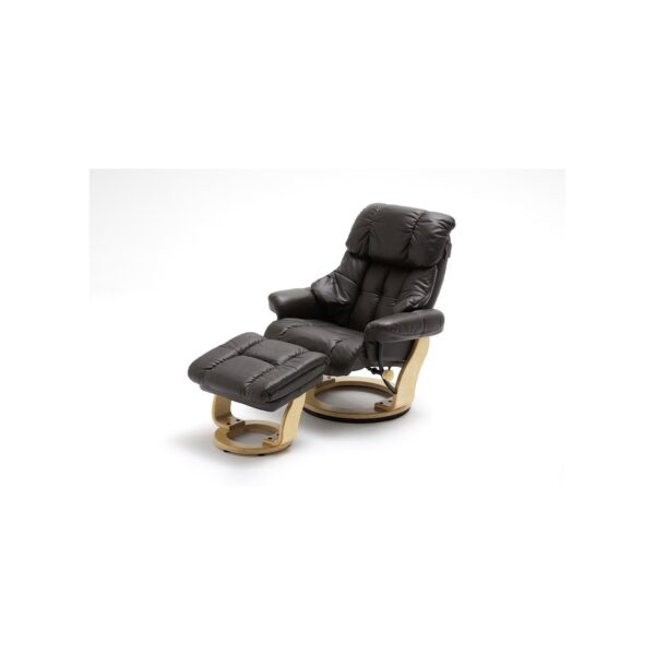 iNNoSeat by MCA + CALGARY Relaxer mit Hocker - versch. Farben - Braun/Natur