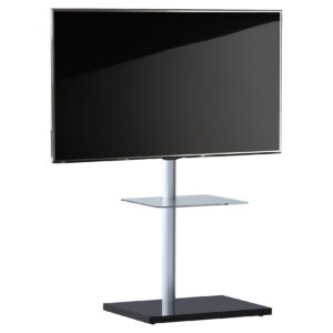 VCM Universal TV VESA Standfuß Ständer Fernseh Rack Ablage Glas Nalano Fachboden