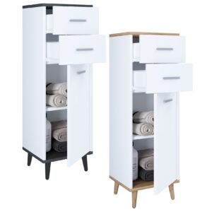 VCM Badmöbel Midischrank Badregal Badschrank Badezimmer Kommode Schublade Landos