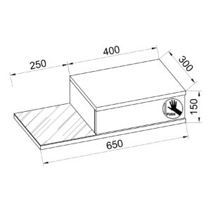 VCM Holz Wandschublade Nachtschrank Wandboard Schublade Konsole Nachttisch Konsila L