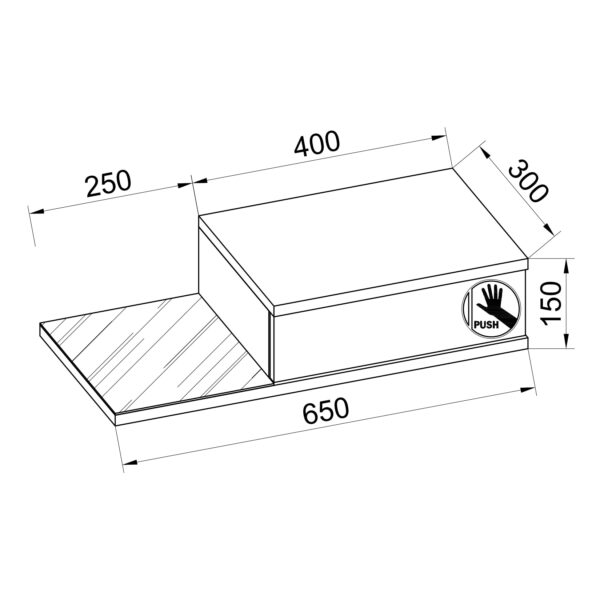 VCM Holz Wandschublade Nachtschrank Wandboard Schublade Konsole Nachttisch Konsila L