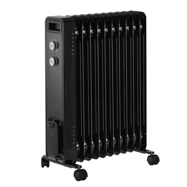 STAHLMANN Ölradiator ZR201 schwarz  Elektroheizung Energiesparend bis 50 qm Fläche  Heizung Elektrisch mit Thermostat und 3 Heizstufen  Elektrisches Heizgerät