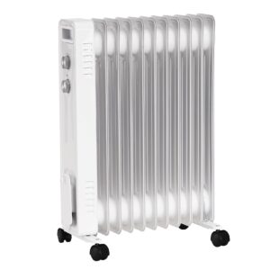 STAHLMANN Ölradiator ZR201 weiss  Elektroheizung Energiesparend bis 50 qm Fläche  Heizung Elektrisch mit Thermostat und 3 Heizstufen  Elektrisches Heizgerät