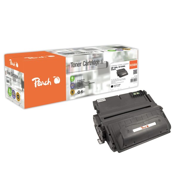 Peach HP 38 ABK Toner bk ersetzt HP No. 38A BK