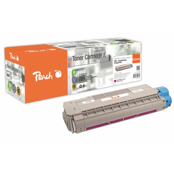 Peach O4332/36/38 Toner ma ersetzt OKI 43324422 für z.B. OKI C 5500 N