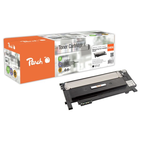 Peach S406  Toner bk ersetzt Samsung CLT-K406S/ELS