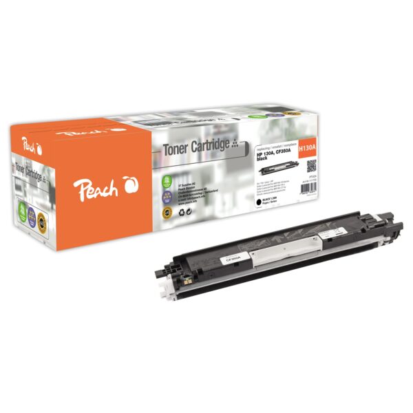 Peach HP 130 ABK Toner bk ersetzt HP No. 130A BK