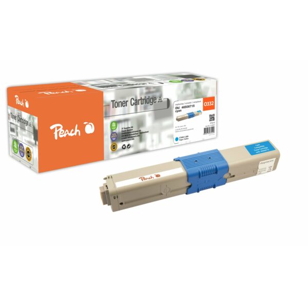 Peach O4650-87 Toner cy ersetzt OKI 46508715 für z.B. OKI C 332 DN