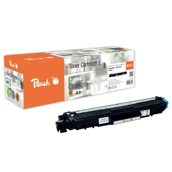 Peach B247 C Toner XL cy ersetzt Brother TN-247C für z.B. Brother DCPL 3550 CDW