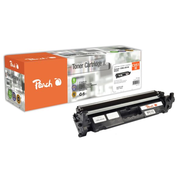 Peach HP 051 Hbk Toner XL bk ersetzt Canon CRG-051H bk