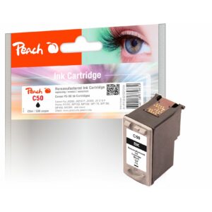 Peach C50 BK Druckkopf XL bk ersetzt Canon PG-50BK