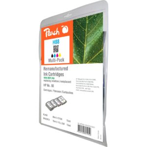 Peach HP 88  4 Druckerpatronen (bk